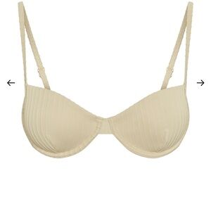 Monday Swimwear CAPRI TOP - VANILLA MATTE RIB